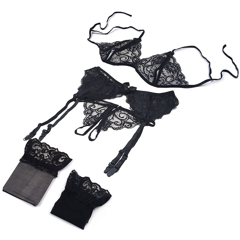 1 Set Women's Lace Lingerie, S - огляд і ціна Sheer Mesh Bra