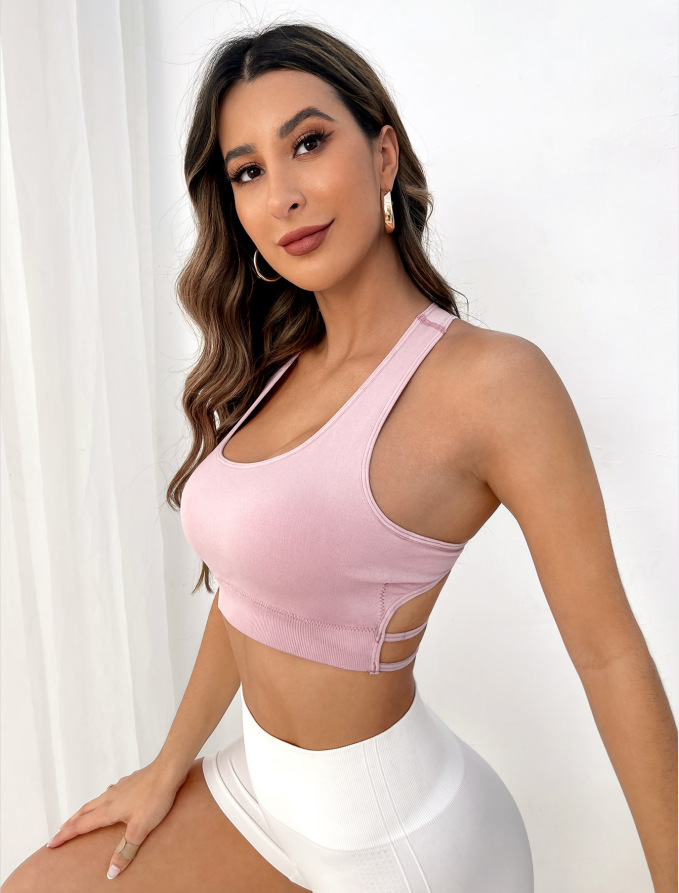 Breathable Sports Bra Fitness  - огляд і ціна Plunge Bra Push Up