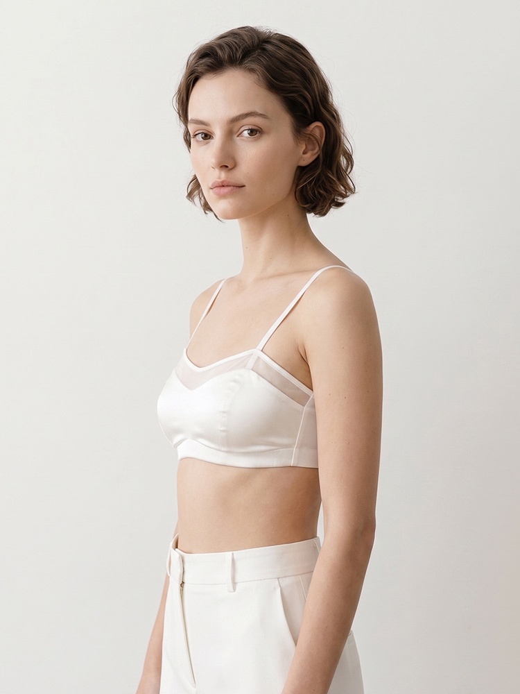 Birdtree, 19MM 93% Real Silk 7 - огляд і ціна Sheer Mesh Bra